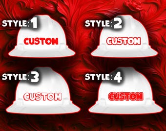 Hard Hat Custom Name Vinyl Decal