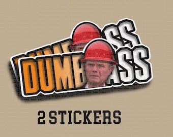 Red Dumbass Sticker