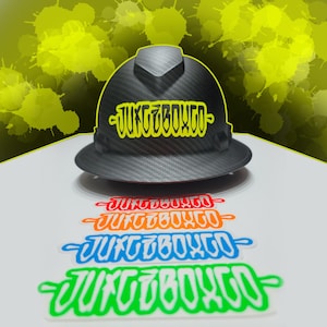 Fluorescent Vinyl Name Decals