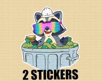 Trash Panda Hard Hat Sticker or Magnet