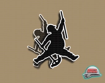Fat Jump Electrician Sticker or Magnet