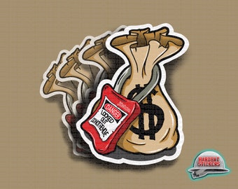 Money Lock Out Bag Sticker or Magnet
