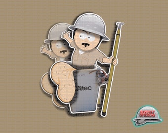 Funny Lineman Bucket Stickers or Magnets