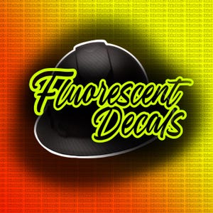 Hard Hat Custom Name Decals Fluorescent