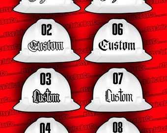 Hard Hat Custom Name Decals 02