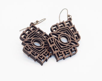 Wood Earring Ten