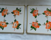 Vintage 70s MEISSEN Trivet, Porcelain Tile, Hot Plate Pad