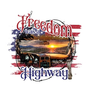 A liberdade era uma rodovia PNG, sublimação PNG, design de camiseta, download de design, transferência de sublimação, sublimação retrô, country western