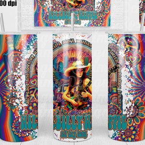 Hillbilly Hippie PNG, Seamless Tumbler Wrap, Tumbler Design, Tumbler PNG, Sublimation Tumbler, Country Music, 20 oz