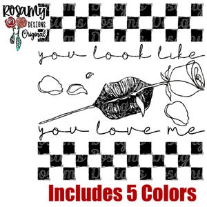 You Look Like You Love Me PNG, 5 Color Bundle, Shirt Design, Design Download, Cowgirl, Retro Excuse Me, Country Music, Country Western