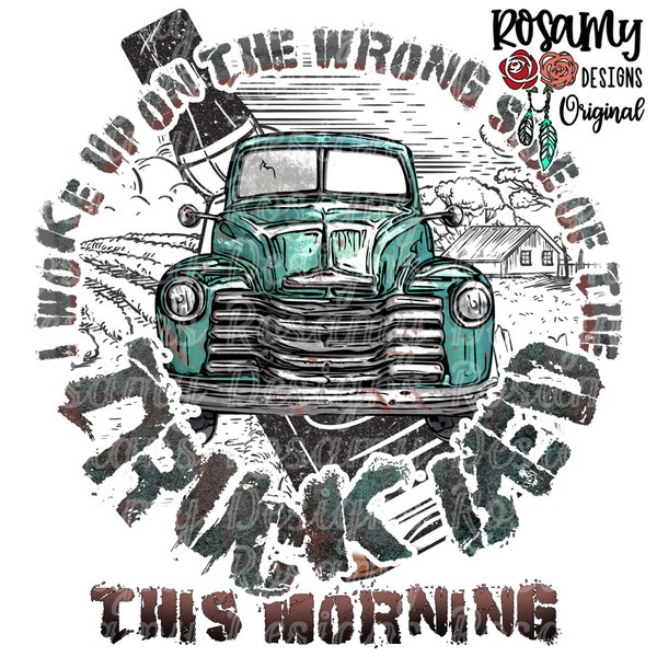 Wrong Side Of The Truck Bed PNG, Sublimation PNG, TShirt Design, Design Download, Sublimation Transfer, Retro Sublimation, Country Western