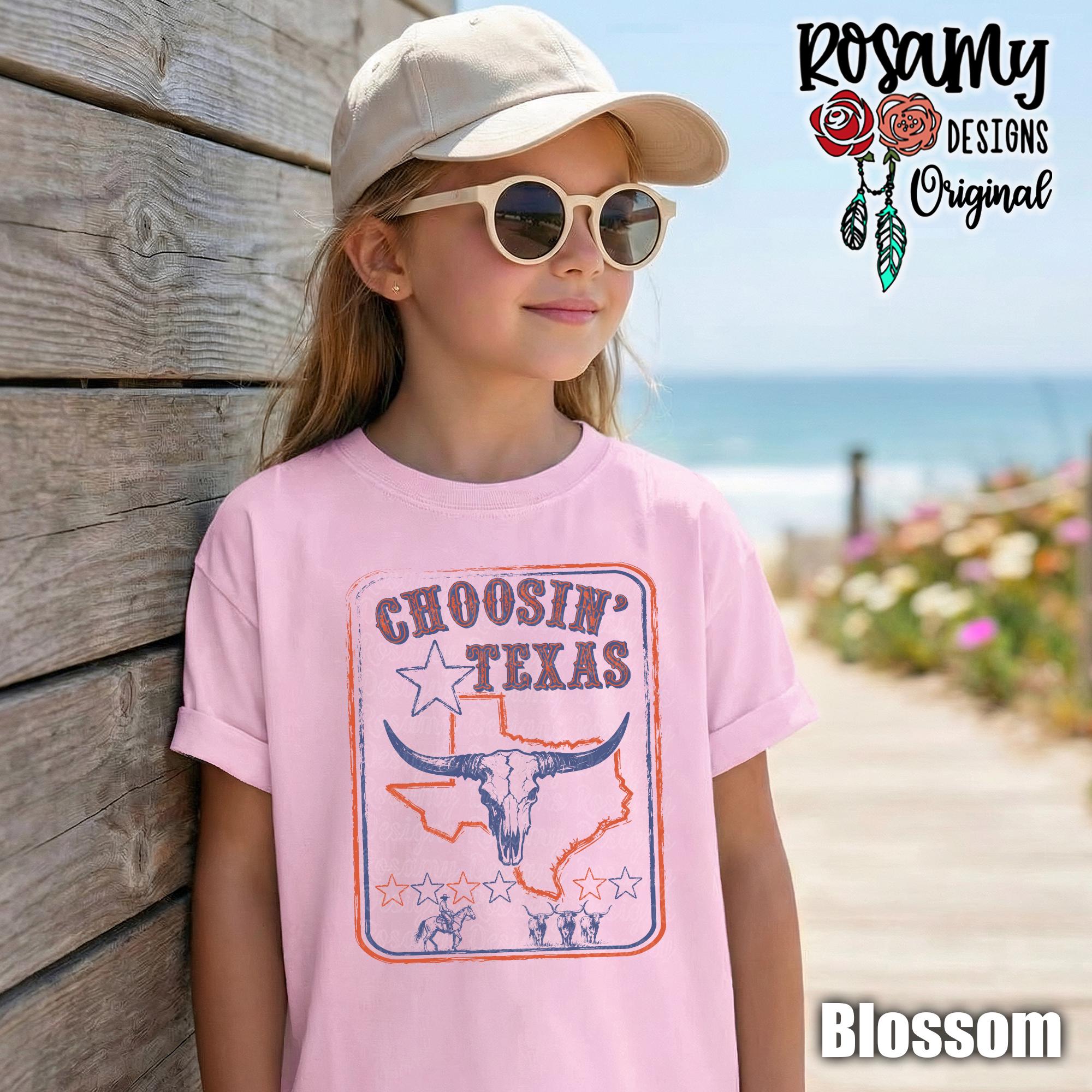Choosin' Texas, Comfort Colors Youth Tee, Midweight, Kids, Concert