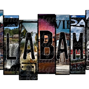 Alabama PNG, Sublimation PNG, License Plate, TShirt Design, Design Download, Sublimation Transfer, Retro Sublimation