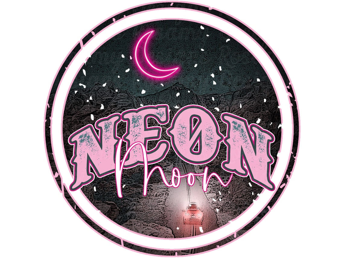 Neon Moon PNG Sublimation PNG DTG Printing Sublimation - Etsy