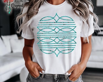 Western Boot Stitch Shirt, Turquoise, TShirt, Tee, Cowgirl. Rodeo, Bella Canvas, Unisex, Country Western, Trendy, Gift for Her