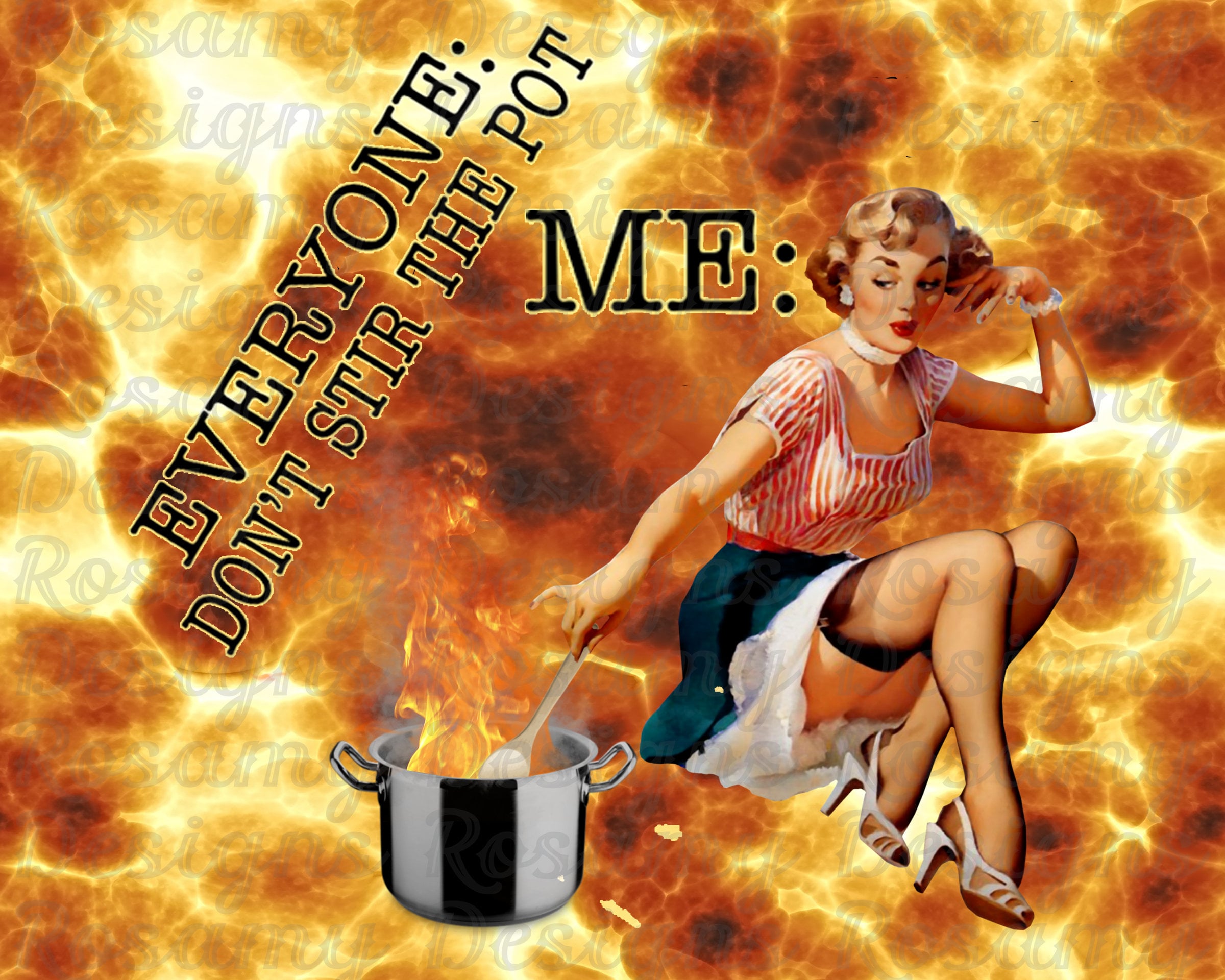 Don't Stir the Pot Digital Design Tumbler Wrap Etsy