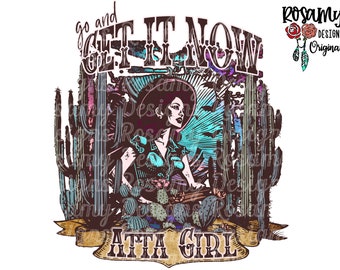 Atta Girl PNG, Sublimation PNG, Design Download, Sublimation Transfer, Retro Sublimation, Country Western, Country Music