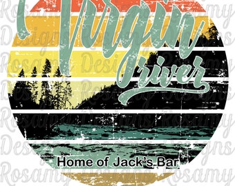 Sublimation PNG, TShirt Design, Retro Sublimation, Sublimation Design, Design Download, Transfer Design, Virgin River Sunset