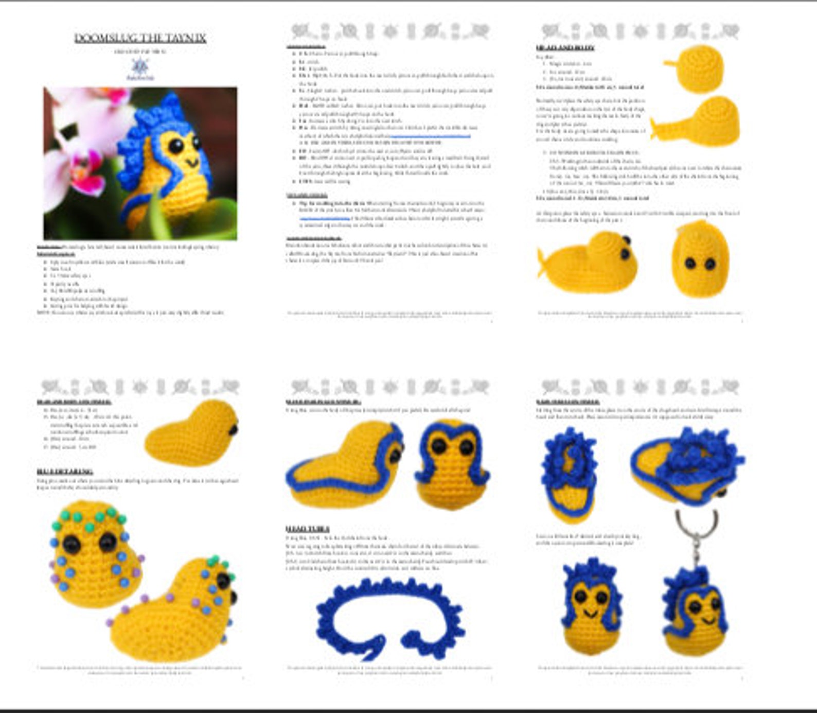 Doomslug the Taynix Digital Crochet Keyring Pattern Etsy Australia