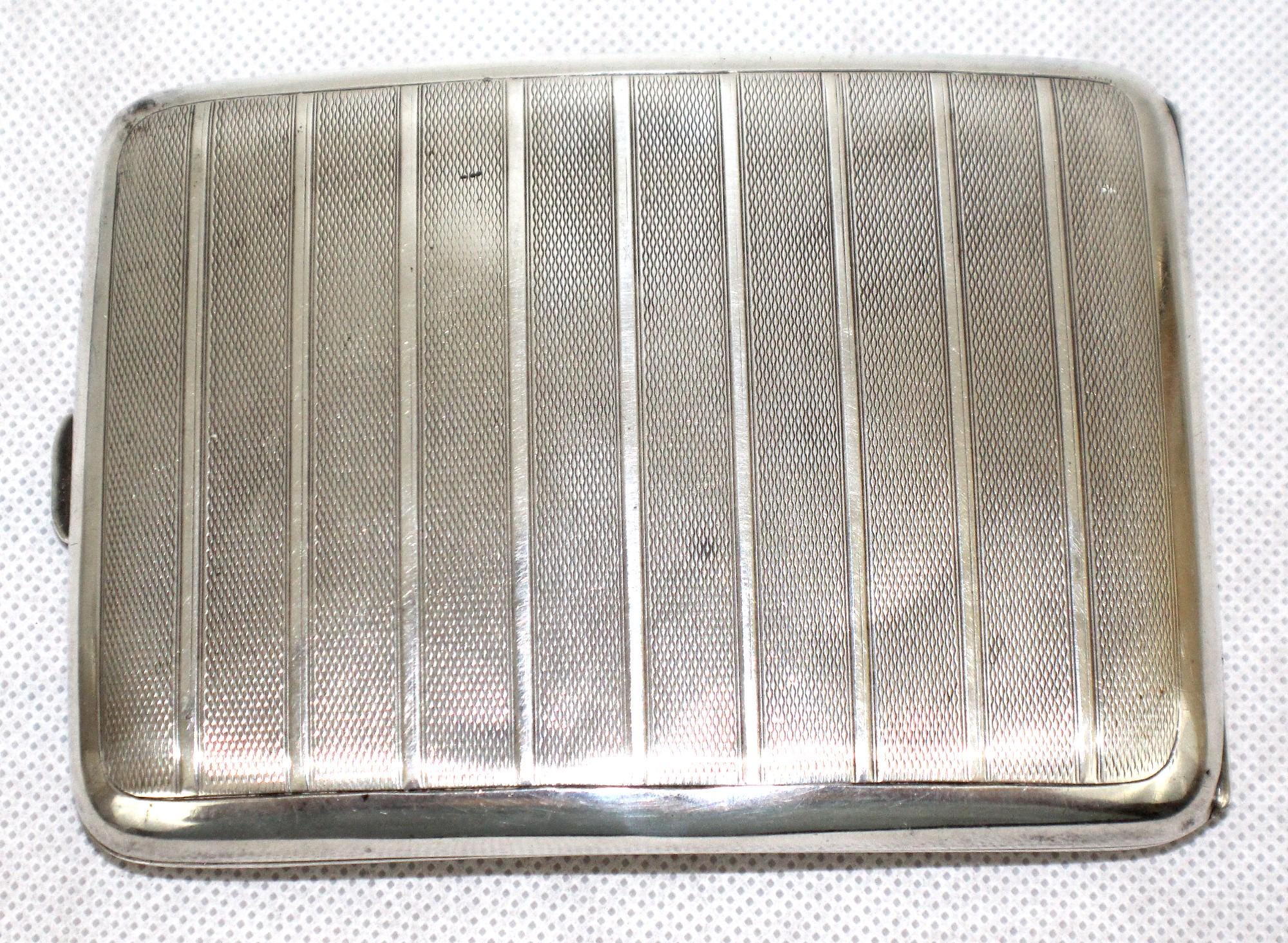 Antique Sterling Silver Cigarette Case, 1927 Chester England