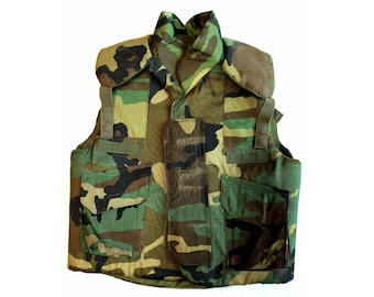 Chaleco antibalas vintage de Greenbrier Industries - Protección contra fragmentación, talla mediana #59