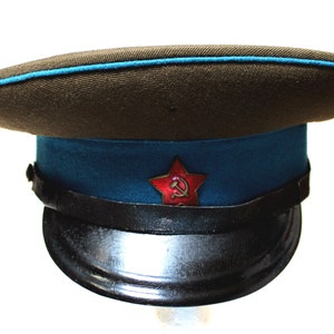 Vintage 1959 Authentic USSR Air Force Enlisted Parade-Walking Out Hat Original Star with Hammer & Sickle Made in Moscow USSR Very Rare #106