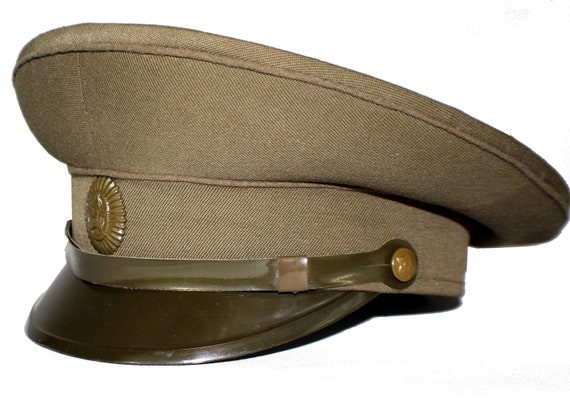 ヴィンテージのソ連軍将校帽、ソ連軍帽、鎌と槌のバッジ - Etsy 日本