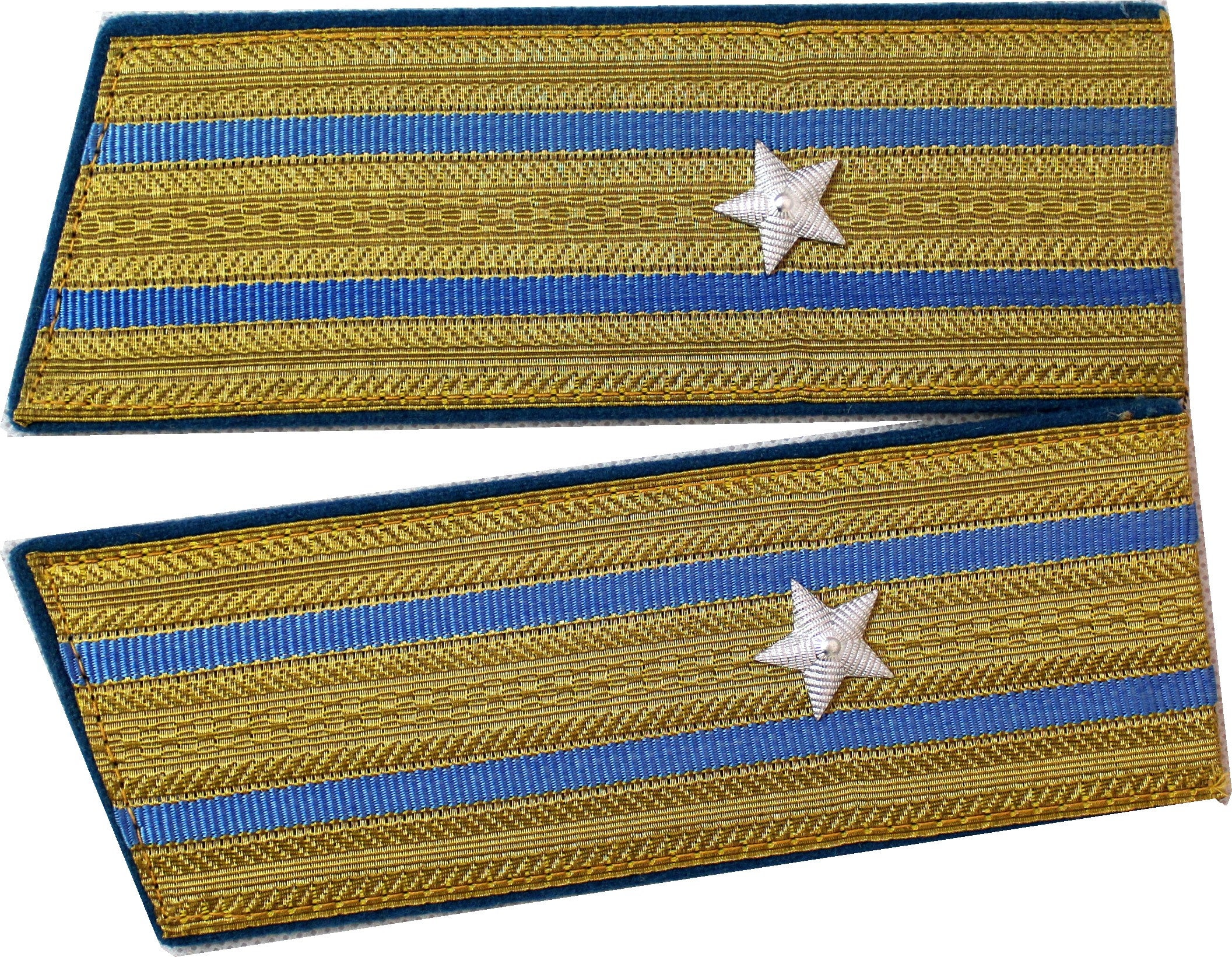 Vintage 1980s USSR Air Force Major Epaulets: Bullion Fabric Parade