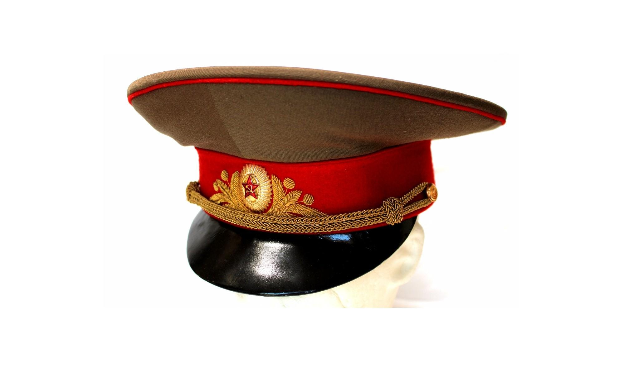 URSS オーダーキャップ Vintage USSR General Service Cap, Embroidered Wool, Size 58 #139