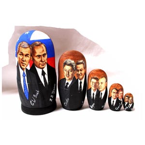 政治入れ子人形 ロシア/米国大統領 オバマ ブッシュ クリントン レーガン ケネディ カーター ゴルバチョフ エリツィン プーチン レーニン、2 バリエーション #150,152