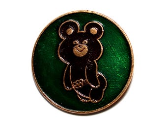 Pin's Olympique Moscou 1980 – Haltérophilie – Épingle Vintage URSS