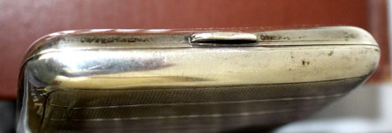 Antique Sterling Silver Cigarette Case, 1927 Chester England
