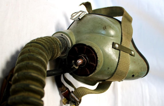 Made USSR Original Vintage 1980s MIG Pilot KM-34 Oxygen Mask