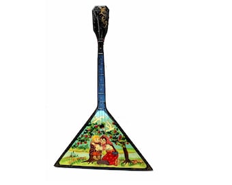 ロシア　バラライカ　民族楽器　インテリア　アンティーク　絵画 ロシア バラライカ 民族楽器 インテリア アンティーク 絵画
