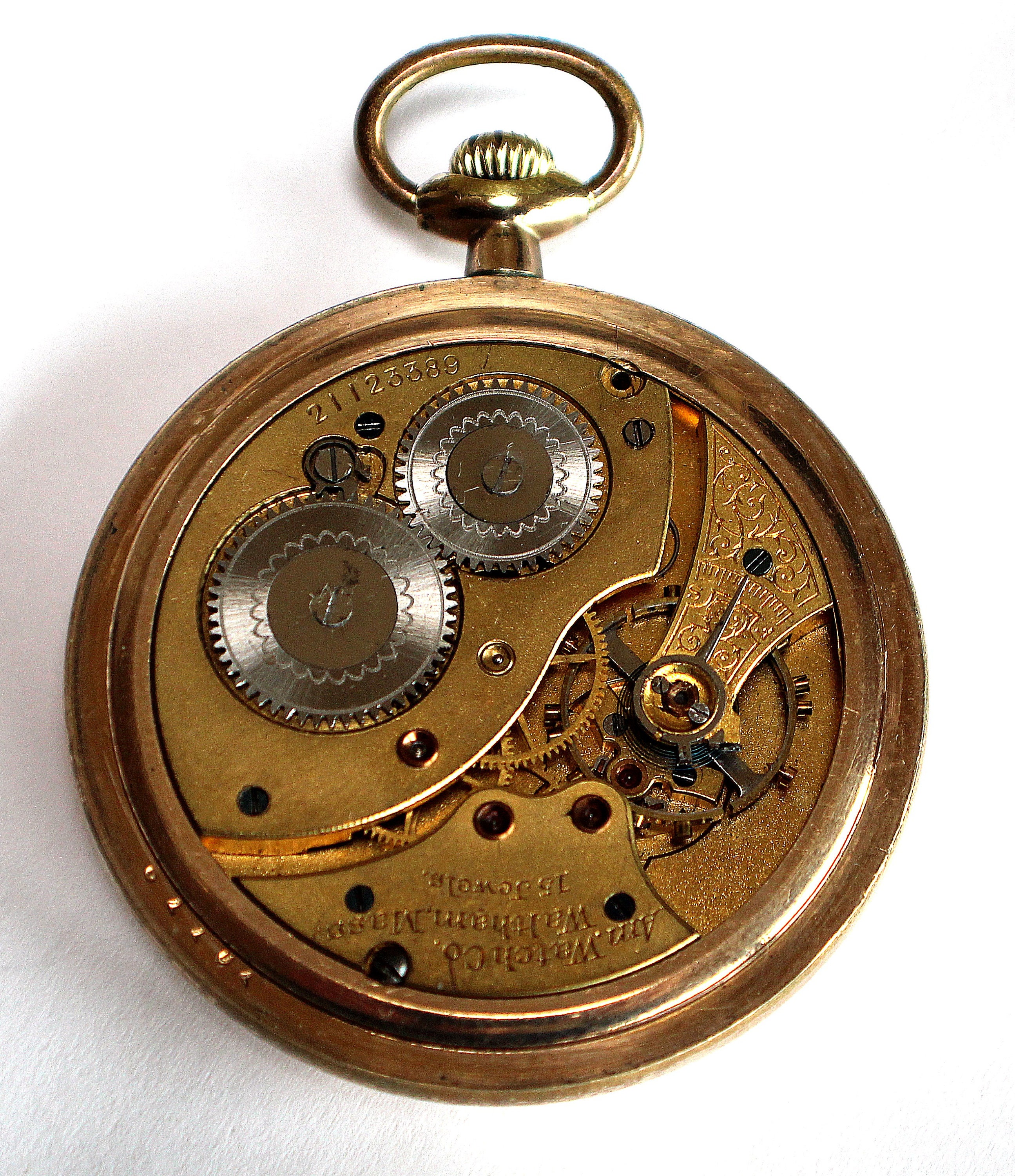 アンティーク 1919年製 ウォルサム 懐中時計：金張り 15石 - Etsy 日本