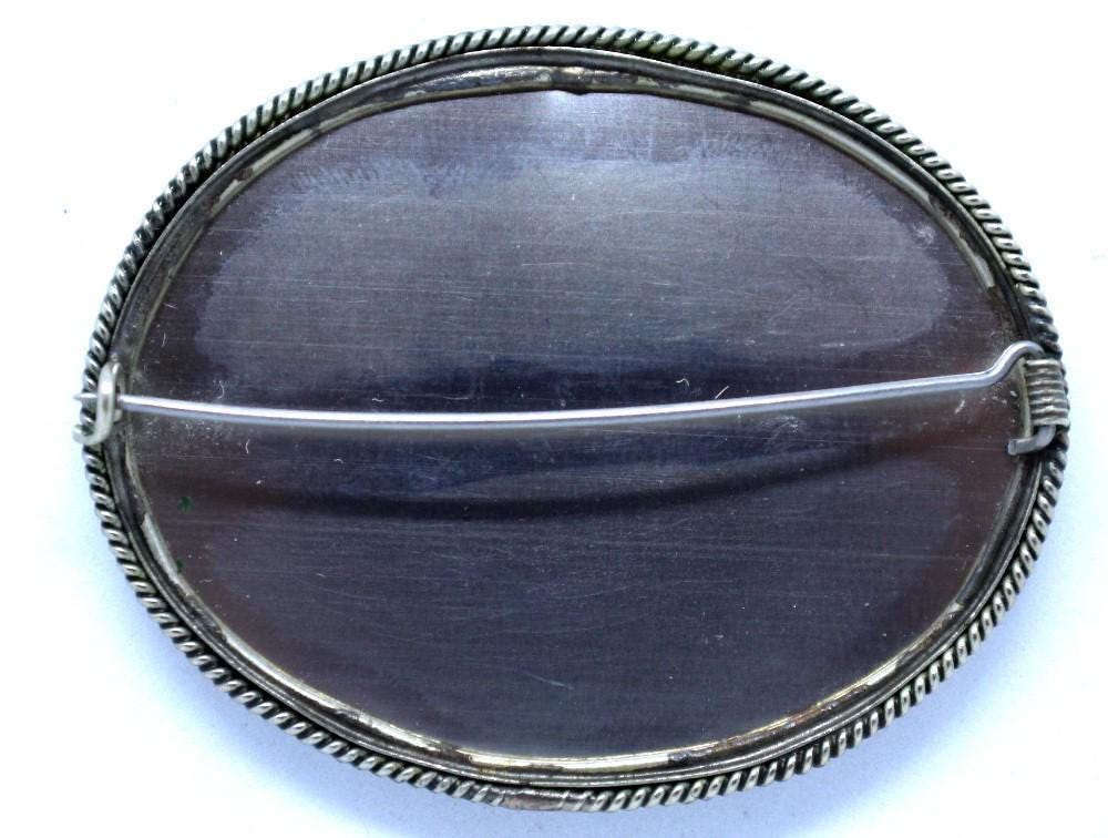 Pendentif Original Nacre - Paysage d'hiver Russe