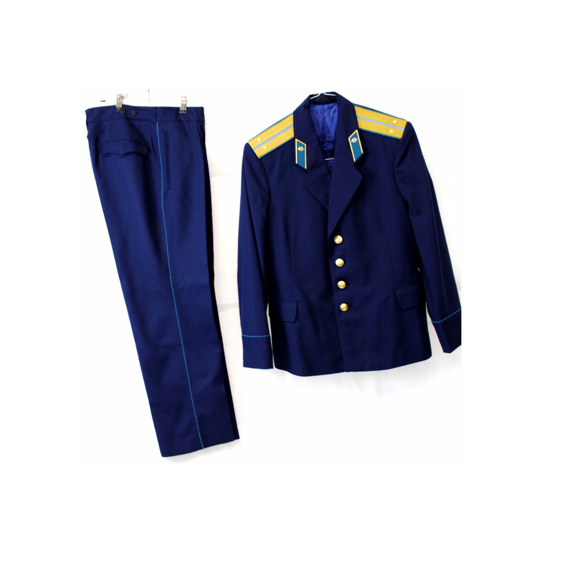 Vintage Soviet Air Force Lieutenant Uniform, Parade Jacket 