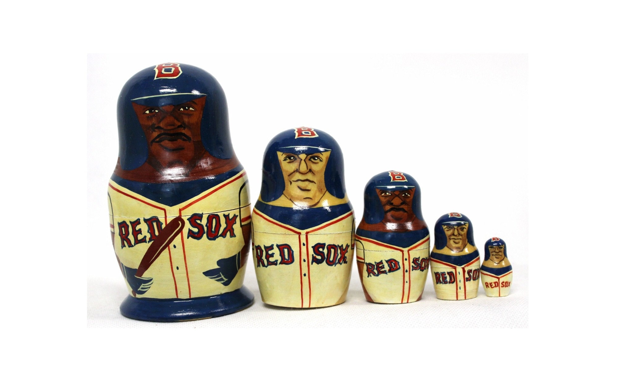 Boston Red Sox Matryoshka Doll: 2000s Baseball Team Nesting Doll