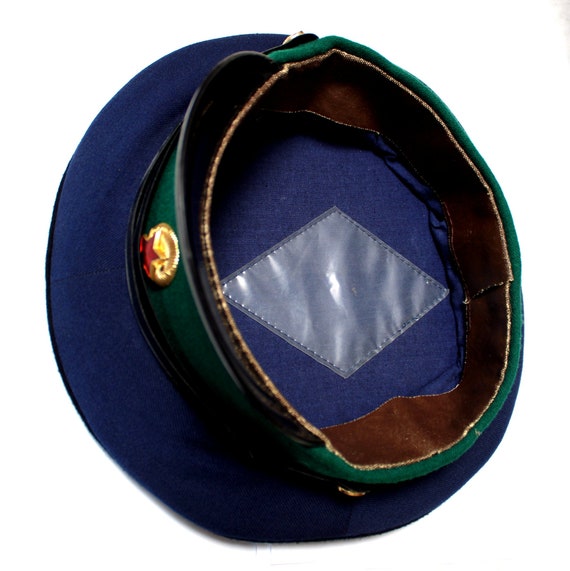 Vintage 1969 USSR VOKhR Junior Command Staff Cap: Cold War Memorabilia View 5