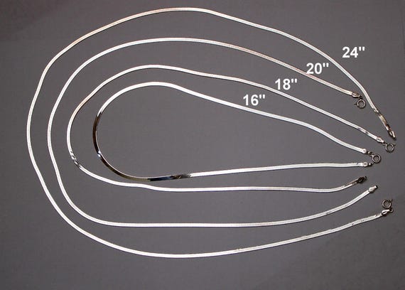 Vintage Italian Sterling Silver Herringbone Chain… - image 4