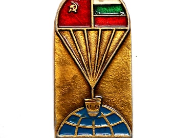 Vintage USSR Space Program Pin: Sputnik, Cosmos, Inter-cosmos