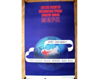 Vintage USSR Peace Propaganda Poster, 1978 #139