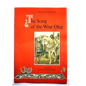 Vintage 1991 Pushkin Book: Song of Wise Oleg, Russian-English Edition