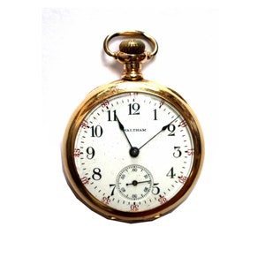 Antique Waltham Woman Pocket Watch 14K Gold Case 15 Jewels Circa 1920 Great for Gift, made by A.W.W.Co, Waltham Mass Watch Company USA  #51