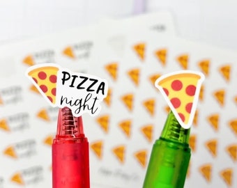 Pizza Planner Stickers | Pizza Icons | Pizza Night for Planner, Calendar, Journal, Notebook, etc. Sticker Sheet