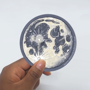 Silver Moon Sticker: Eco Friendly Stickers