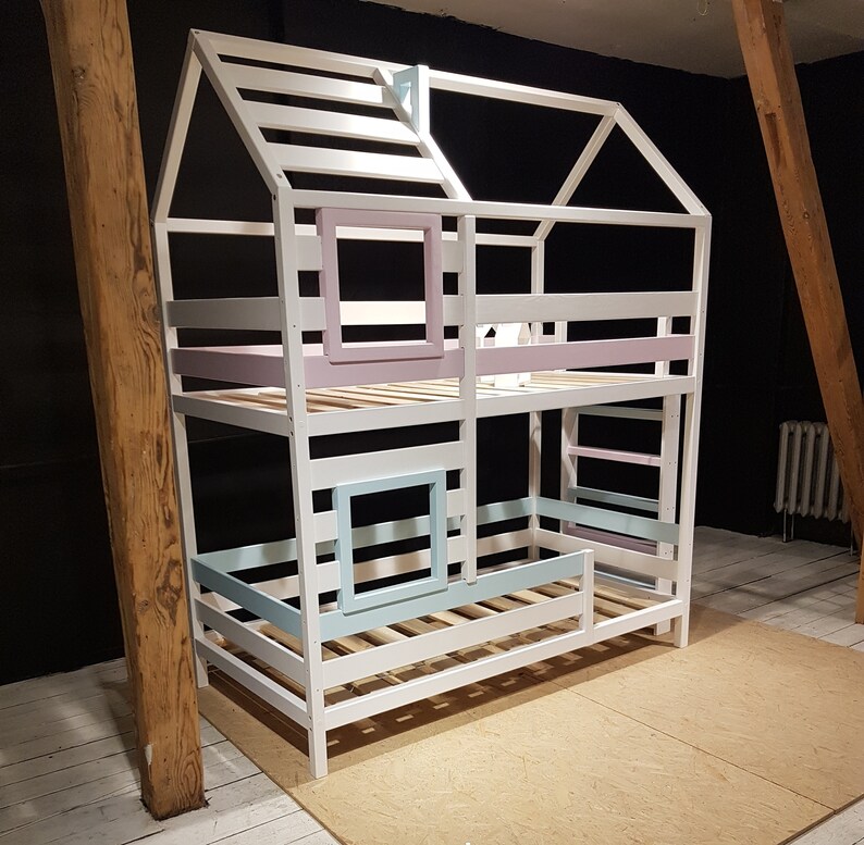 Bunk Double Loft Bed Crib Twin Full Size Etsy