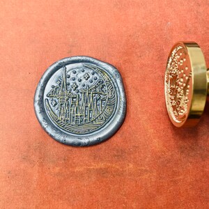 Magic Castle Wax Stamp, Wax Seal Stamp, Retro Stamps With Handle, Wax Seal Stamp, Invitation Supplies, Gift Wrapping Tools
