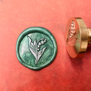 Tampon de cire Muguet, Tampon de cire, Tampons rétro avec poignée, Tampon de cire, Fournitures d'invitation, Outils d'emballage cadeau