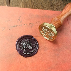 Je wint Shine Wax Stamp, Wax Seal Stamp, Retro Stempels met handvat, Wax Seal Stamp, Uitnodigingsbenodigdheden, Cadeauverpakkingstools